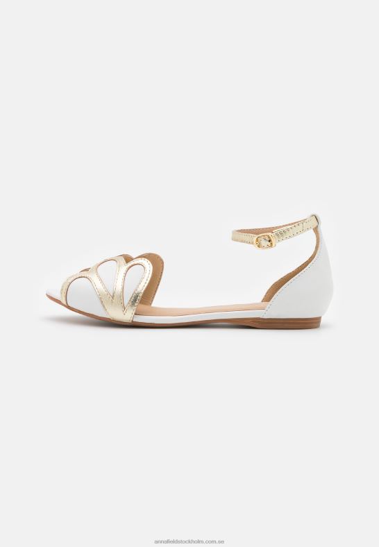 läder peeptoe balett pumps vit Anna Field 42BF62087 kvinnor