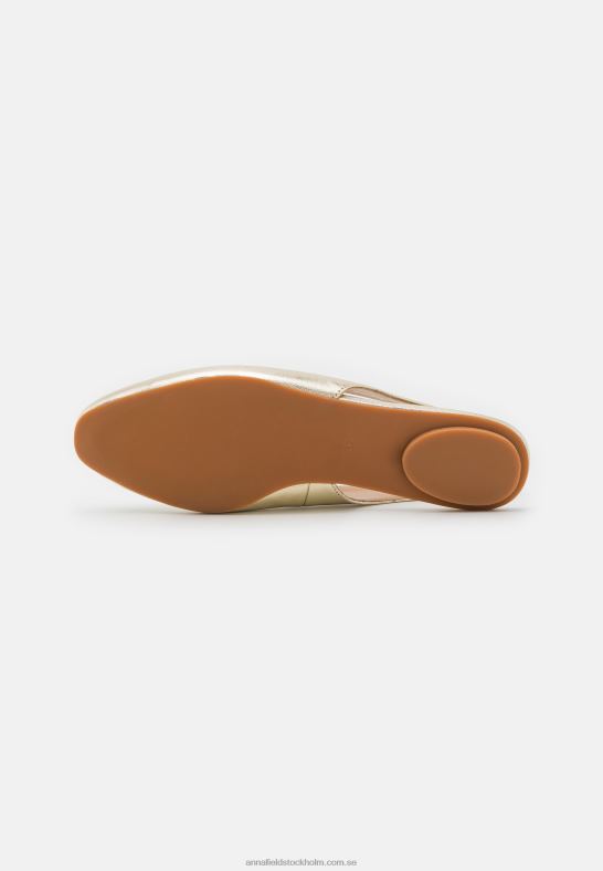 läder slingback balett pumps guld Anna Field 42BF62182 kvinnor