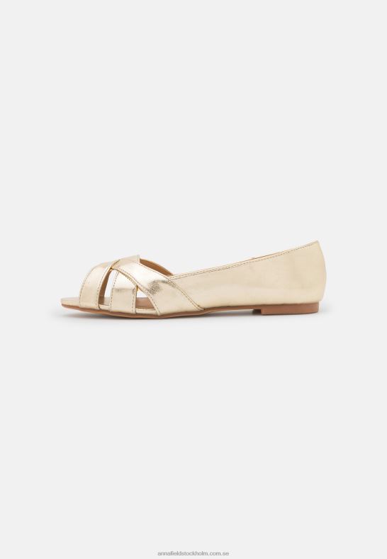peeptoe balett pumps guld Anna Field 42BF62103 kvinnor