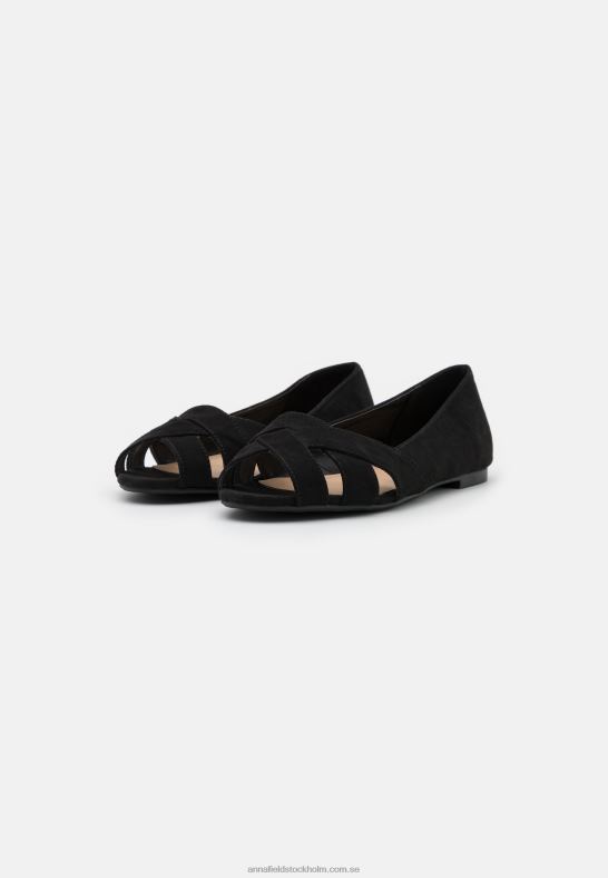 peeptoe balett pumps svart Anna Field 42BF62082 kvinnor