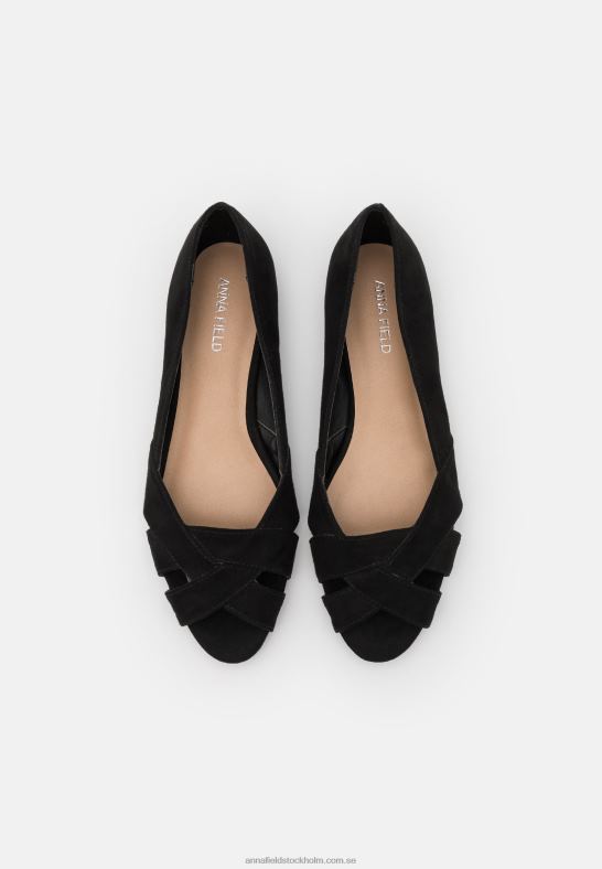 peeptoe balett pumps svart Anna Field 42BF62082 kvinnor