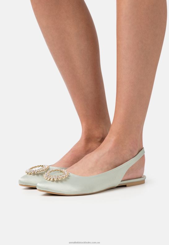slingback balett pumps grön Anna Field 42BF62186 kvinnor