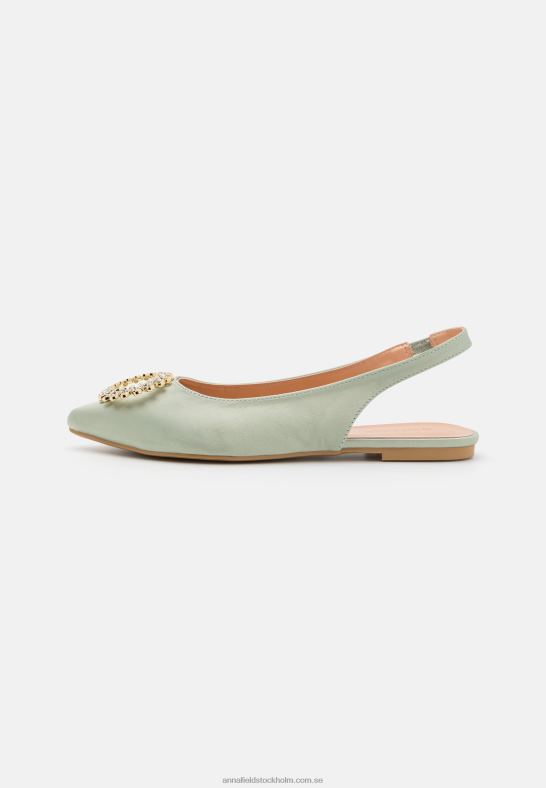 slingback balett pumps grön Anna Field 42BF62186 kvinnor