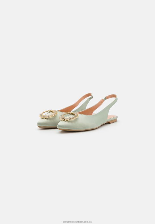 slingback balett pumps grön Anna Field 42BF62186 kvinnor