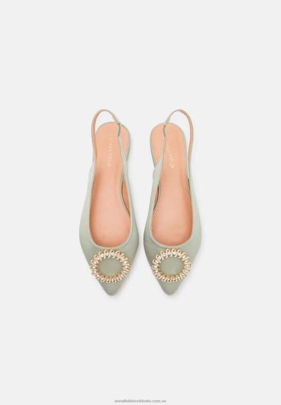 slingback balett pumps grön Anna Field 42BF62186 kvinnor