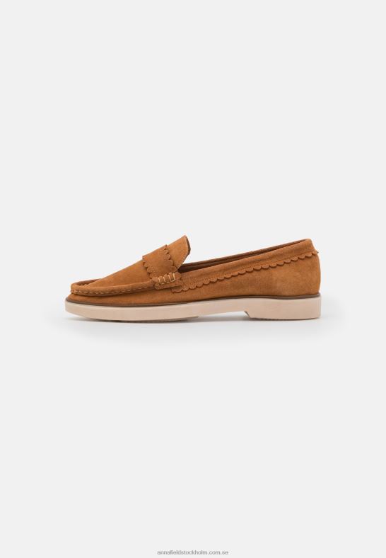 läder slip-ons konjak Anna Field 42BF61825 kvinnor