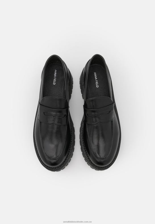 läder slip-ons svart Anna Field 42BF61791 kvinnor