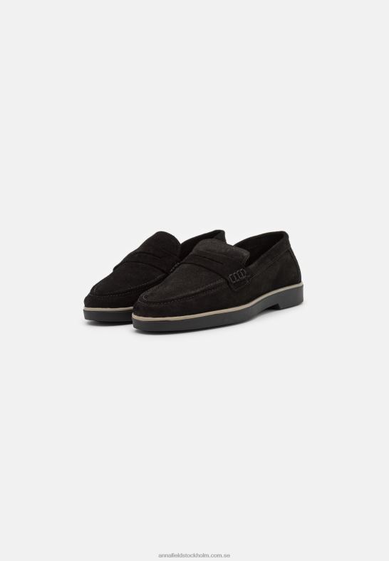 läder slip-ons svart Anna Field 42BF61794 kvinnor
