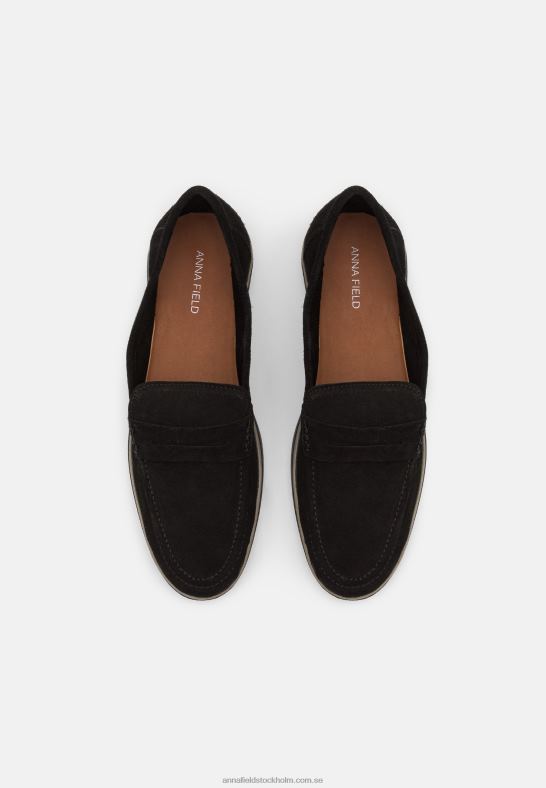 läder slip-ons svart Anna Field 42BF61794 kvinnor