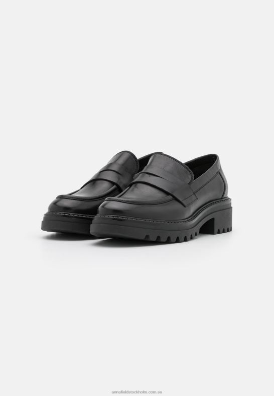 läder slip-ons svart Anna Field 42BF61817 kvinnor