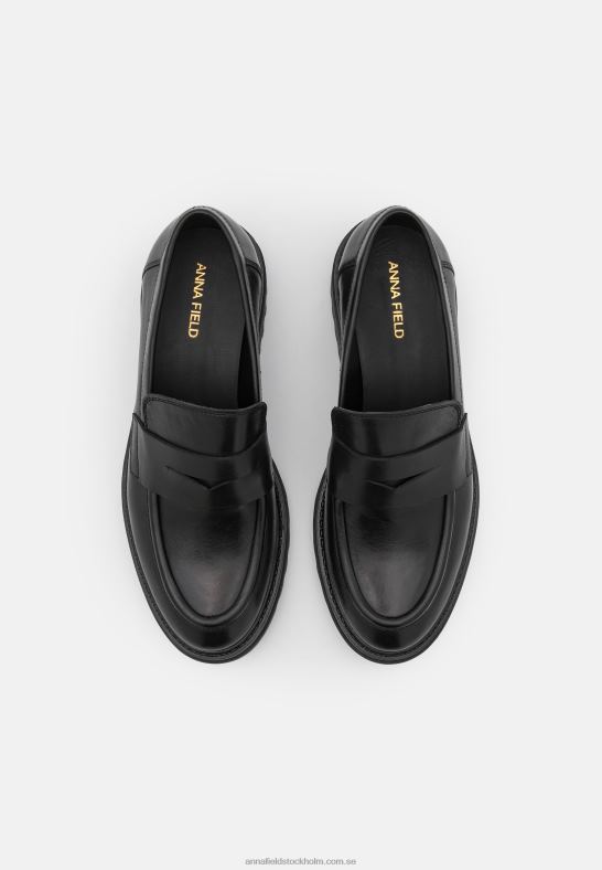 läder slip-ons svart Anna Field 42BF61817 kvinnor