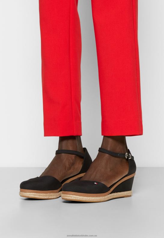 basic sluten tå mid wedge wedges svart Anna Field 42BF61710 kvinnor