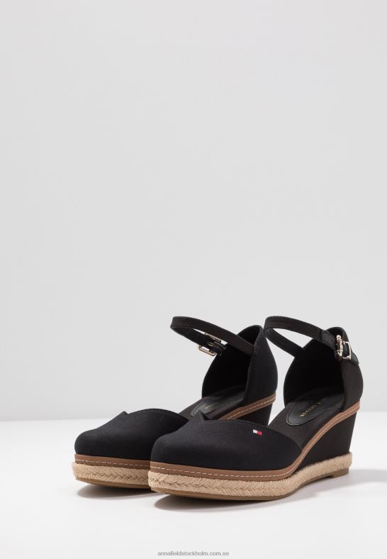 basic sluten tå mid wedge wedges svart Anna Field 42BF61710 kvinnor