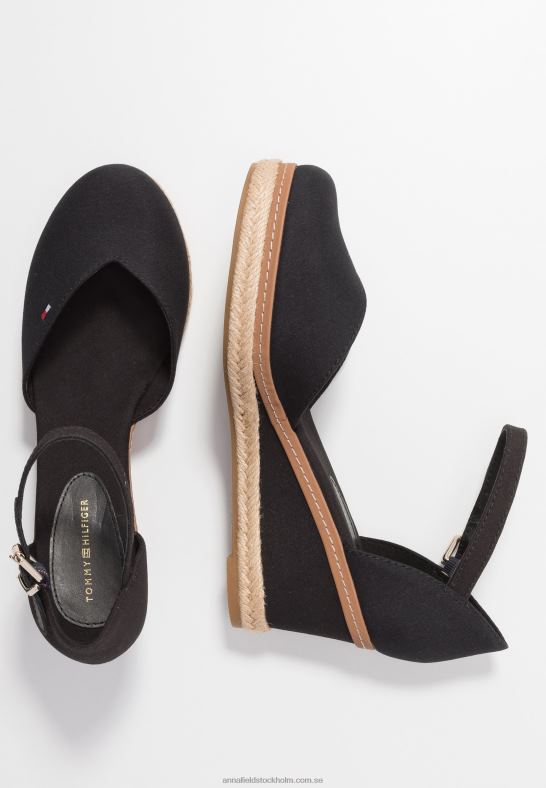 basic sluten tå mid wedge wedges svart Anna Field 42BF61710 kvinnor