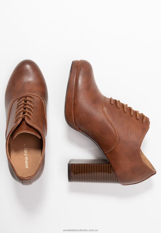 komfort högklackade ankelboots konjak Anna Field 42BF61748 kvinnor