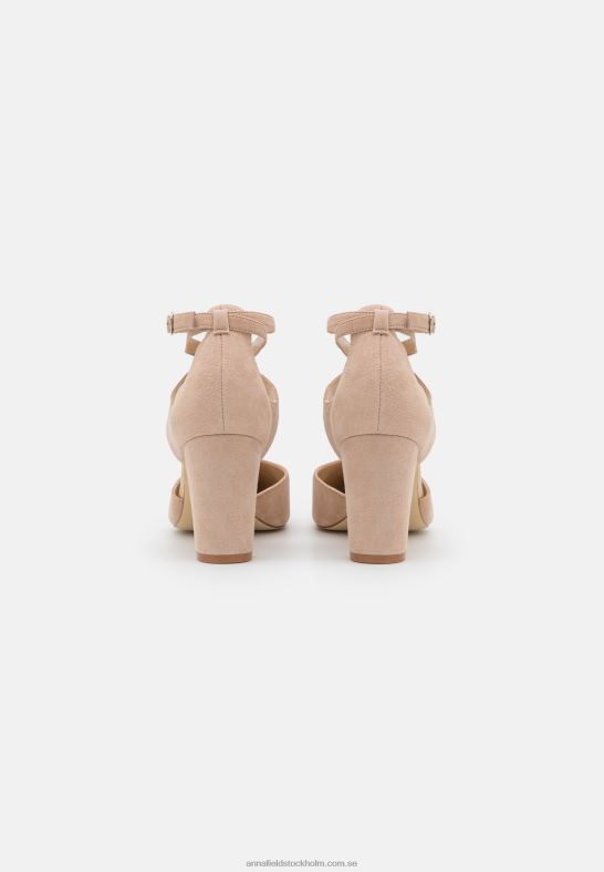 läder höga klackar beige Anna Field 42BF61606 kvinnor