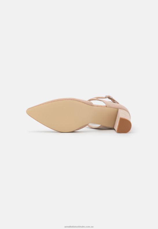 läder höga klackar beige Anna Field 42BF61606 kvinnor