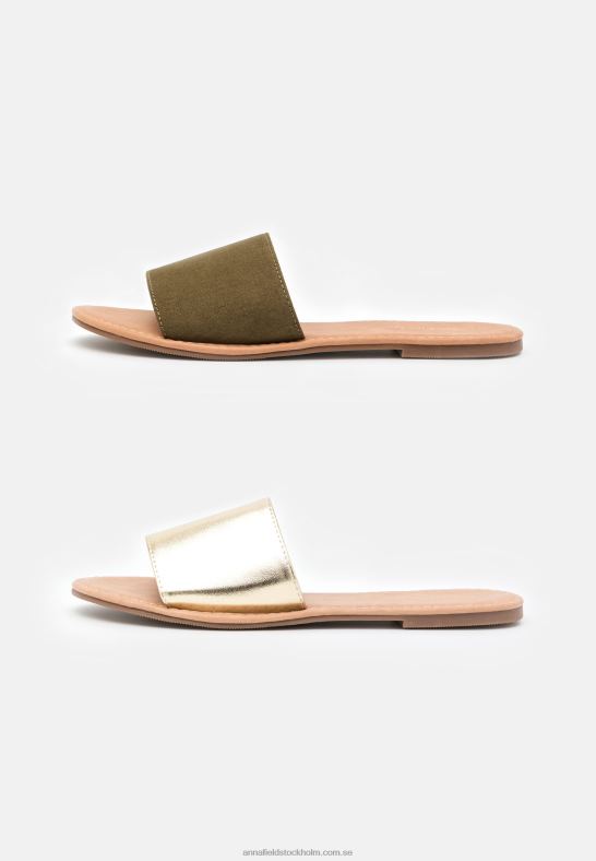 2 pack mulor khaki/guld Anna Field 42BF61866 kvinnor