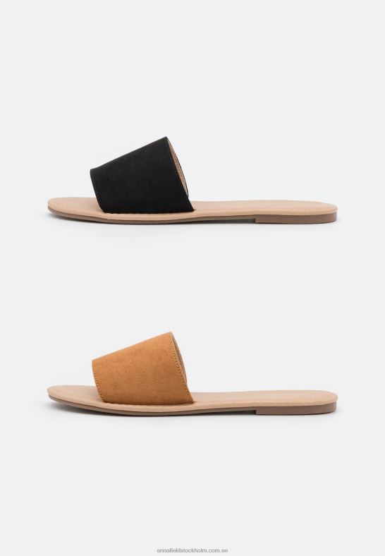 2-pack mulor svart/konjak Anna Field 42BF61863 kvinnor