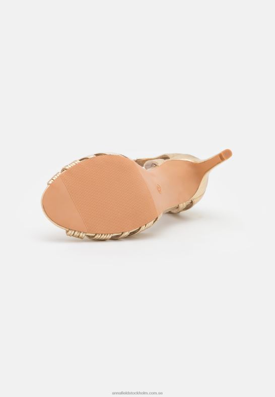 högklackade sandaler guld Anna Field 42BF61243 kvinnor