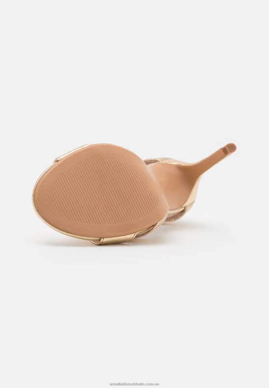 högklackade sandaler guld Anna Field 42BF61264 kvinnor