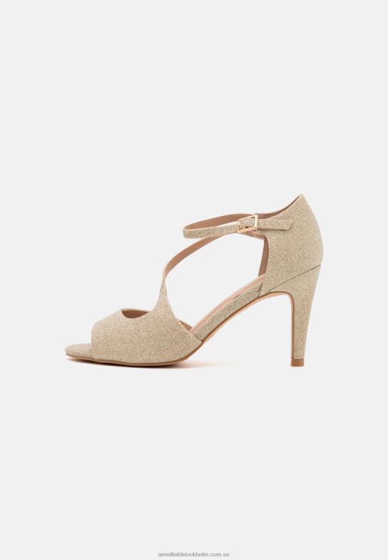 högklackade sandaler guld Anna Field 42BF61271 kvinnor