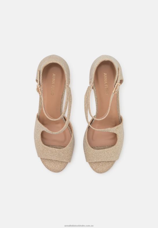 högklackade sandaler guld Anna Field 42BF61271 kvinnor