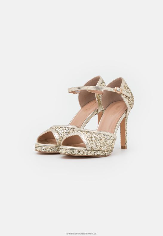 högklackade sandaler guld Anna Field 42BF61442 kvinnor