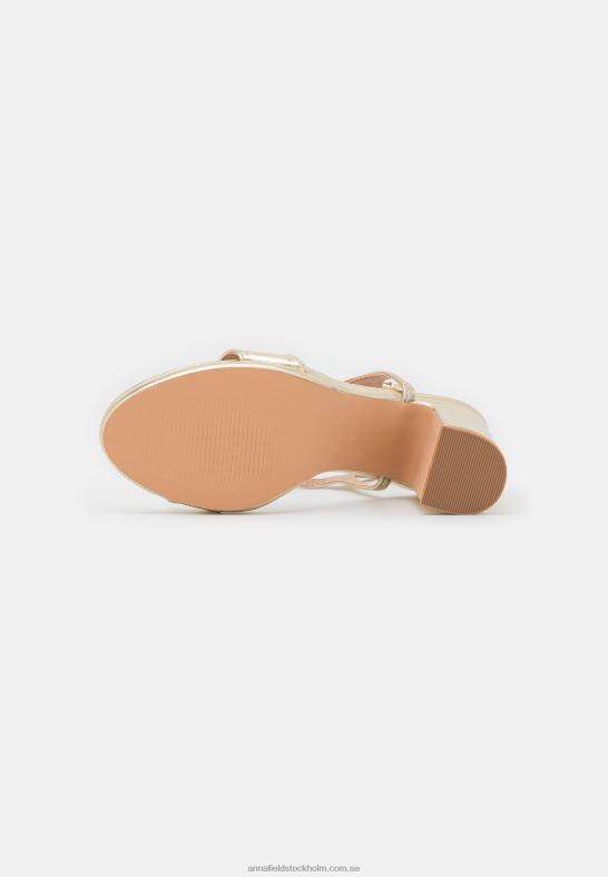 högklackade sandaler guld Anna Field 42BF61444 kvinnor
