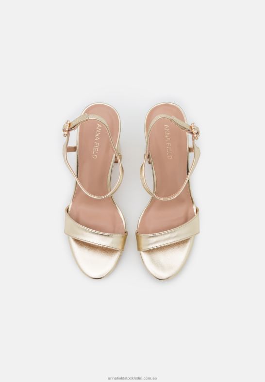 högklackade sandaler guld Anna Field 42BF61444 kvinnor