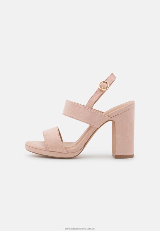 högklackade sandaler ljusrosa Anna Field 42BF61324 kvinnor