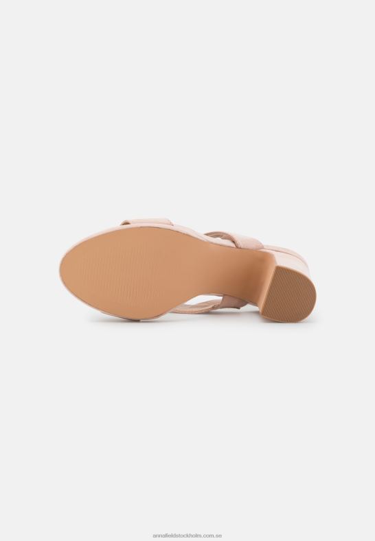 högklackade sandaler ljusrosa Anna Field 42BF61324 kvinnor