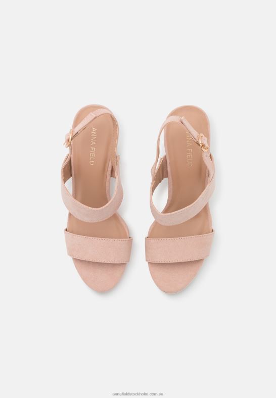 högklackade sandaler ljusrosa Anna Field 42BF61324 kvinnor