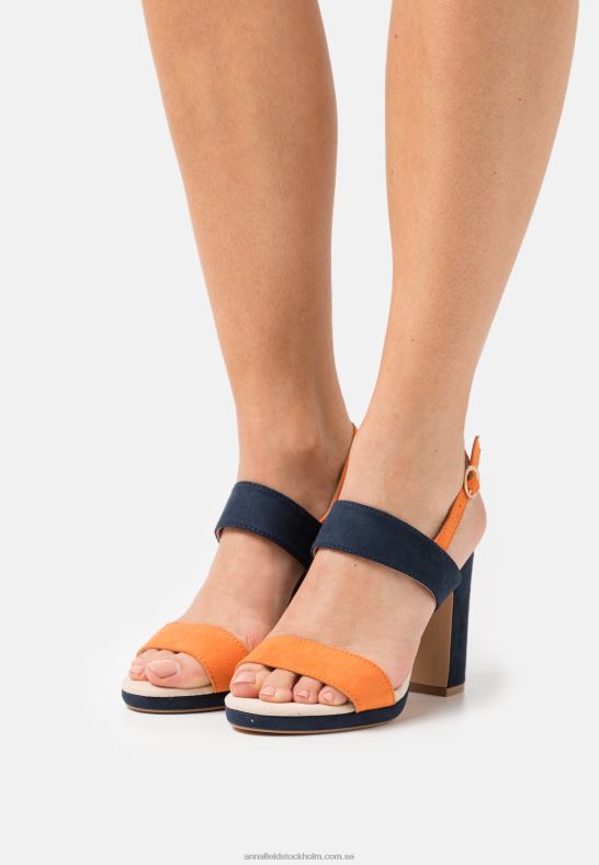 högklackade sandaler mörkblå Anna Field 42BF61296 kvinnor