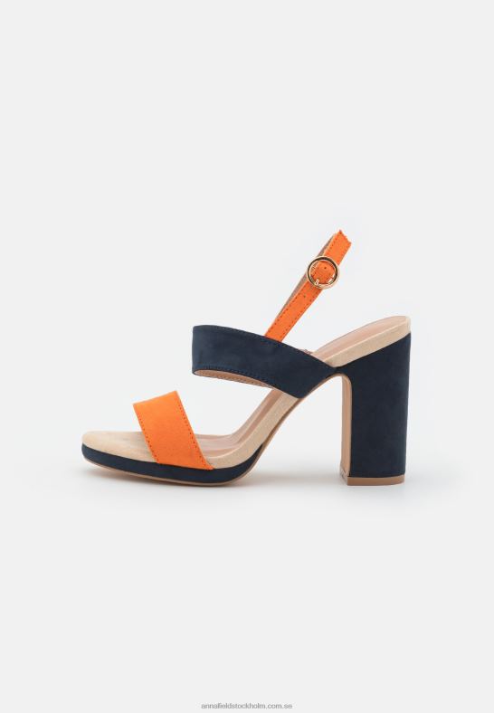 högklackade sandaler mörkblå Anna Field 42BF61296 kvinnor