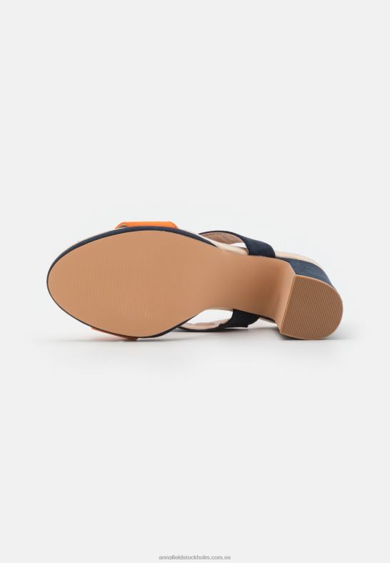 högklackade sandaler mörkblå Anna Field 42BF61296 kvinnor
