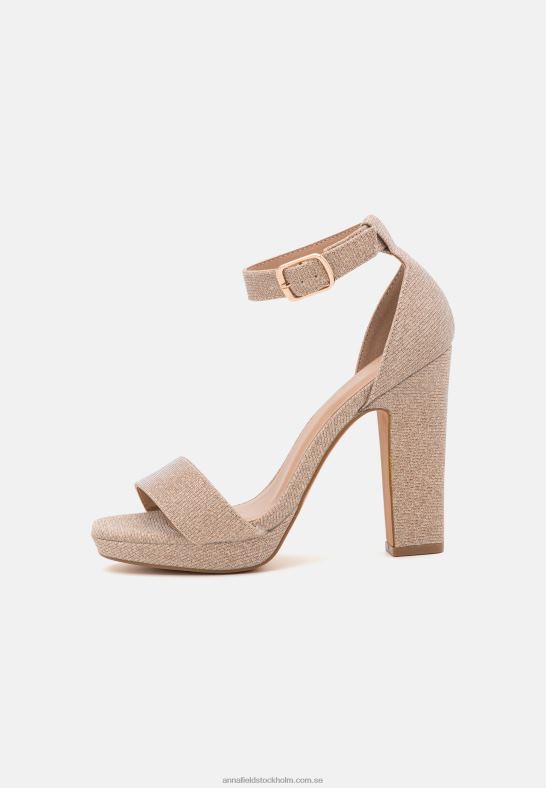 högklackade sandaler roséguld Anna Field 42BF61566 kvinnor