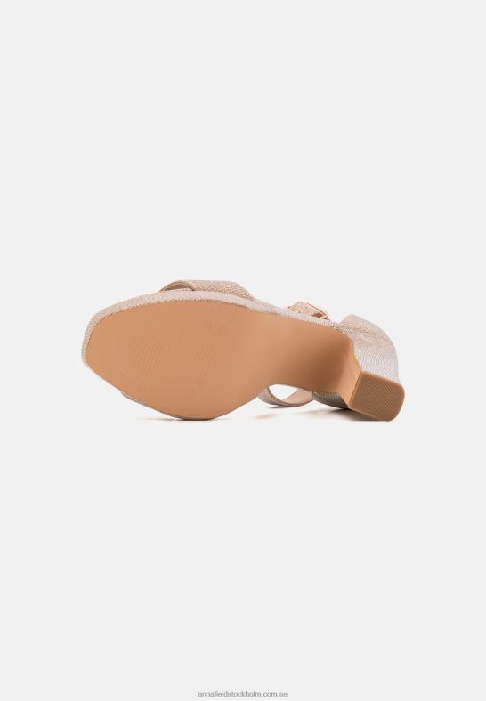 högklackade sandaler roséguld Anna Field 42BF61566 kvinnor