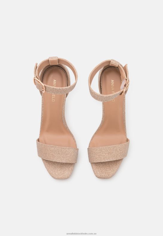 högklackade sandaler roséguld Anna Field 42BF61566 kvinnor