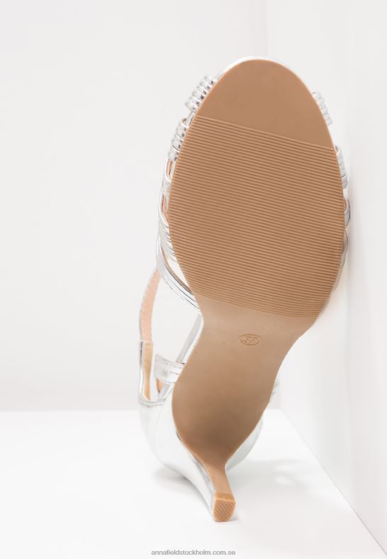 högklackade sandaler silver Anna Field 42BF61241 kvinnor
