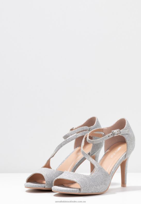 högklackade sandaler silver Anna Field 42BF61255 kvinnor