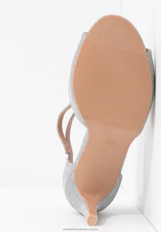 högklackade sandaler silver Anna Field 42BF61255 kvinnor