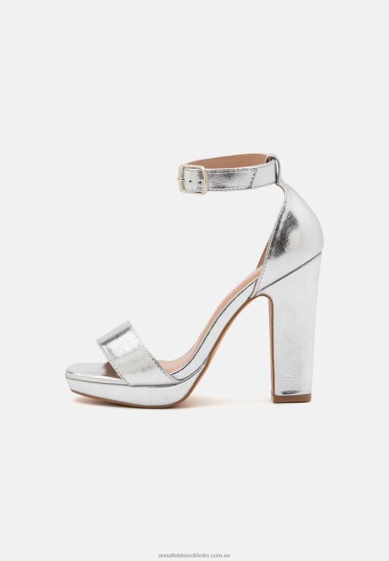 högklackade sandaler silver Anna Field 42BF61556 kvinnor