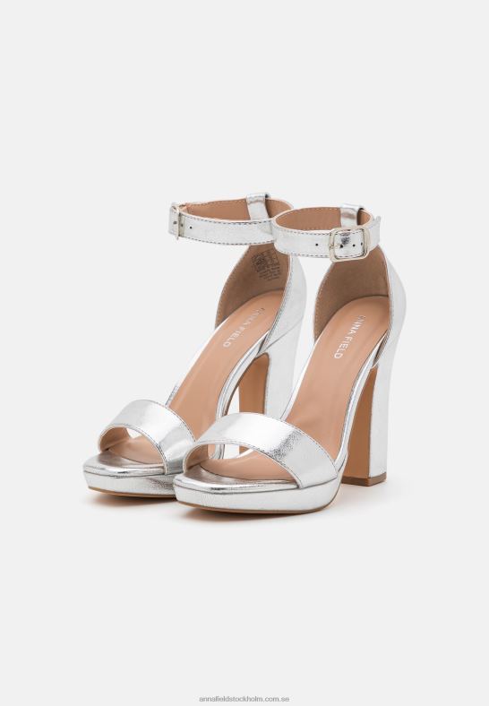 högklackade sandaler silver Anna Field 42BF61556 kvinnor