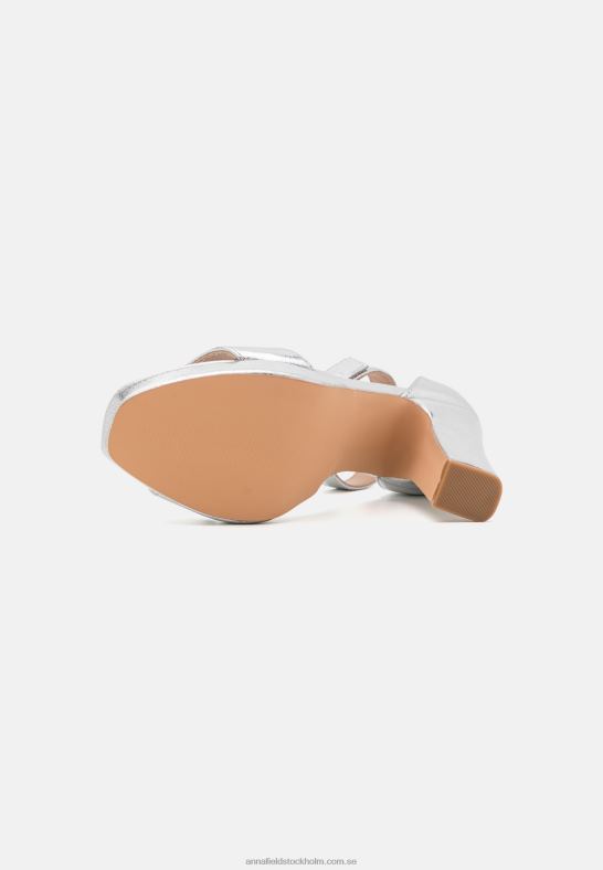 högklackade sandaler silver Anna Field 42BF61556 kvinnor