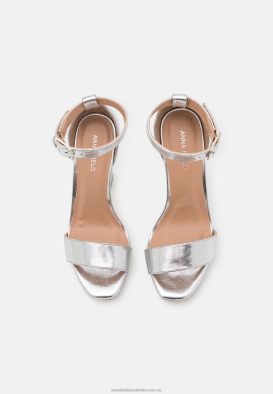 högklackade sandaler silver Anna Field 42BF61556 kvinnor
