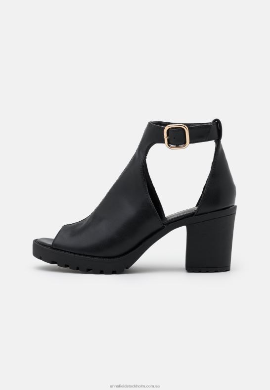 högklackade sandaler svarta Anna Field 42BF61272 kvinnor