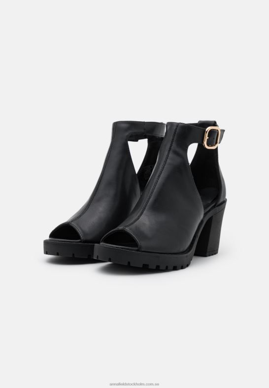högklackade sandaler svarta Anna Field 42BF61272 kvinnor