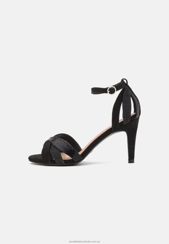 högklackade sandaler svarta Anna Field 42BF61352 kvinnor