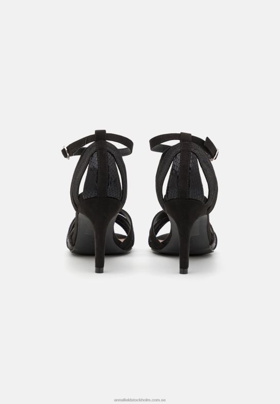 högklackade sandaler svarta Anna Field 42BF61352 kvinnor